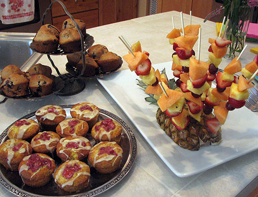 Brunch Recipes For Baby Shower
 Throwing a Green and Pink Baby Shower