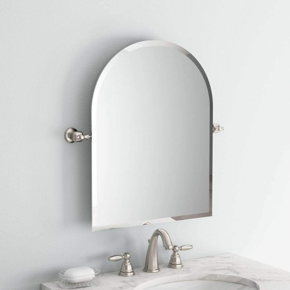 Brushed Nickel Bathroom Mirrors
 Bathroom Wall Vanity Mirror Hanging Brushed Nickel Wall