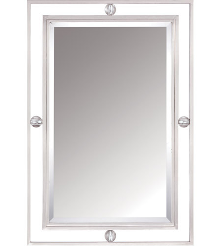 Brushed Nickel Bathroom Mirrors
 Quoizel DW BN Downtown 32 X 22 inch Brushed Nickel