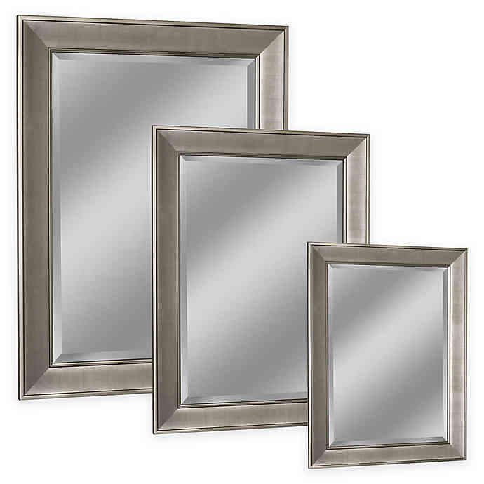 Brushed Nickel Bathroom Mirrors
 Head West Pave Wall Mirror in Brushed Nickel