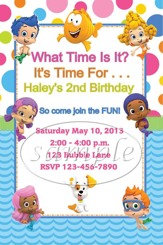 Bubble Guppies Birthday Invitation
 Bubble Guppies Birthday Party Invitations by Kid Creations1