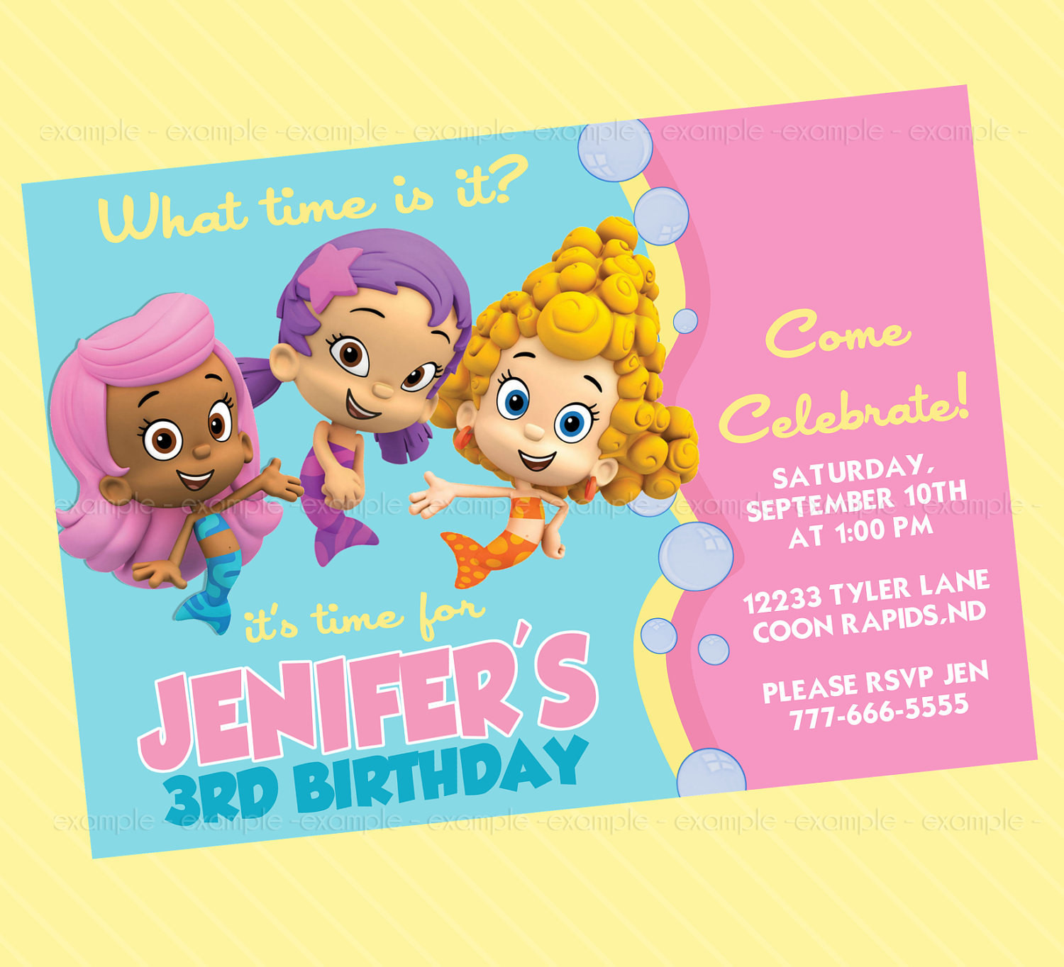 Bubble Guppies Birthday Invitation
 Bubble Guppies Birthday Invite Available by CelebrationsByLulu