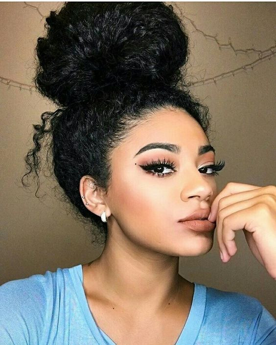Bun Hairstyles For Curly Hair
 Natural Curly Messy Bun 6 Short Hairstyles 2018