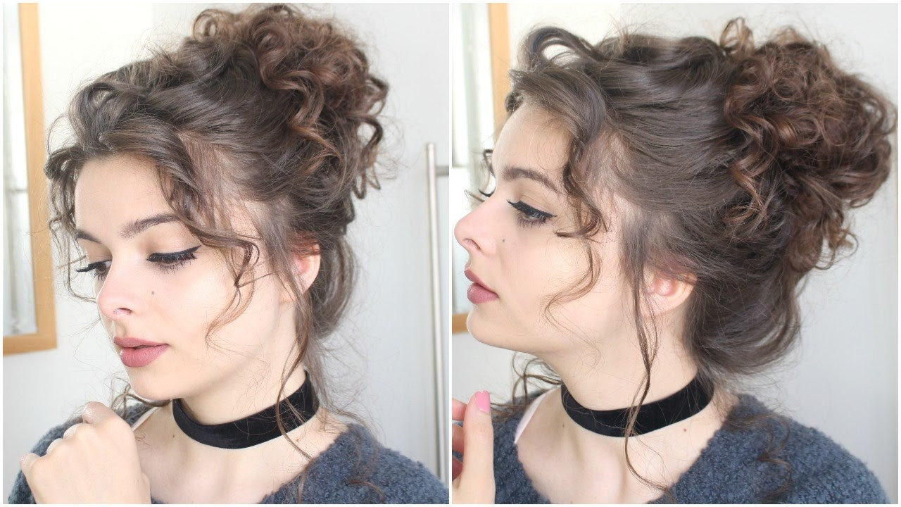 Bun Hairstyles For Curly Hair
 Giant Messy Curly Bun