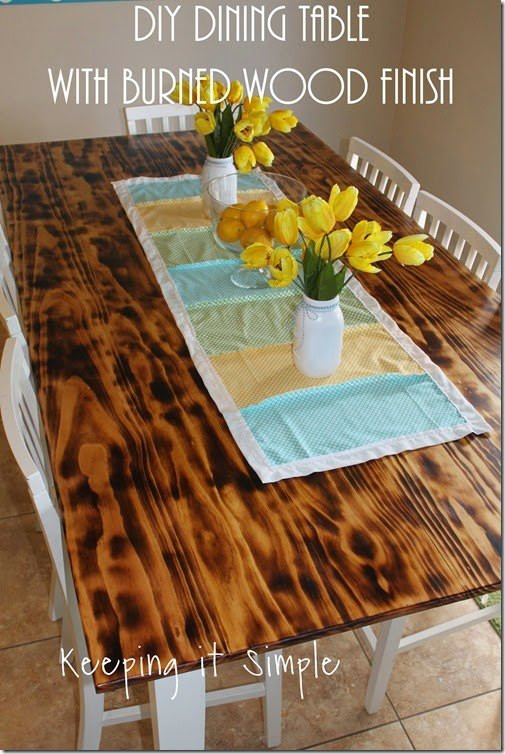 Burnt Wood Finish DIY
 DIY Dining Table With Burned Wood Finish DIY