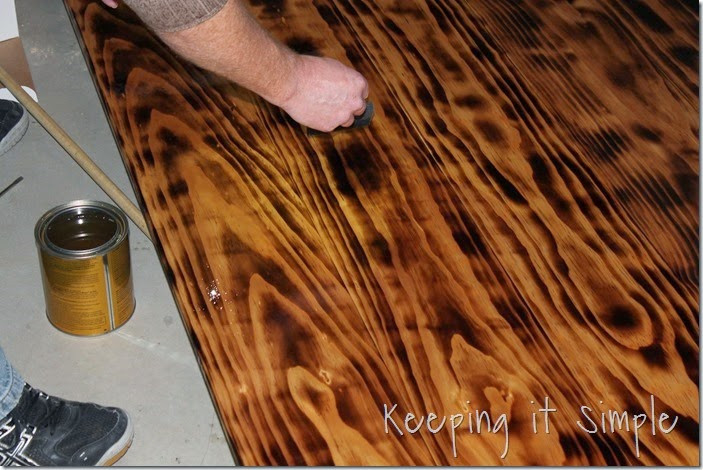 Burnt Wood Finish DIY
 Keeping it Simple DIY Dining Table with Burned Wood