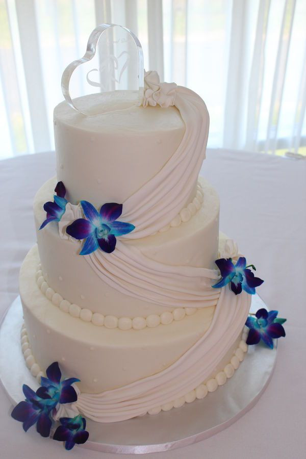 Buttercream Wedding Cakes Pinterest
 Buttercream Wedding cake with a fondant swag and fresh