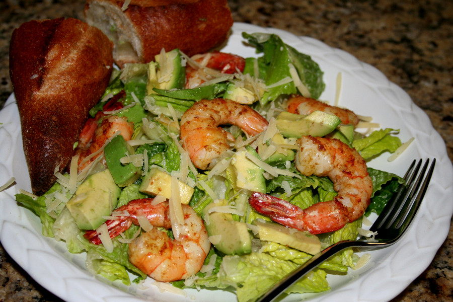 Caesar Salad With Shrimp
 Caesar Salad Topped with Pan Grilled Shrimp Pairs