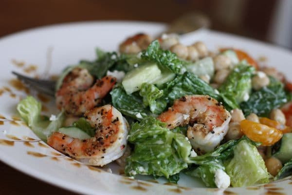 Caesar Salad With Shrimp
 Mediterranean Caesar Salad with Lemon Pepper Shrimp