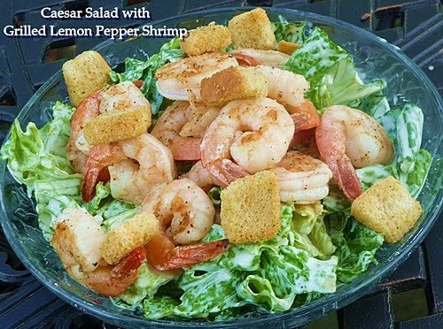 Caesar Salad With Shrimp
 Caesar Salad with Grilled Lemon Pepper Shrimp Grumpy s