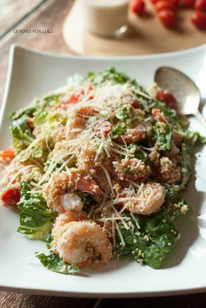 Caesar Salad With Shrimp
 Caesar Salad Recipe with Shrimp & Quinoa LemonsforLulu