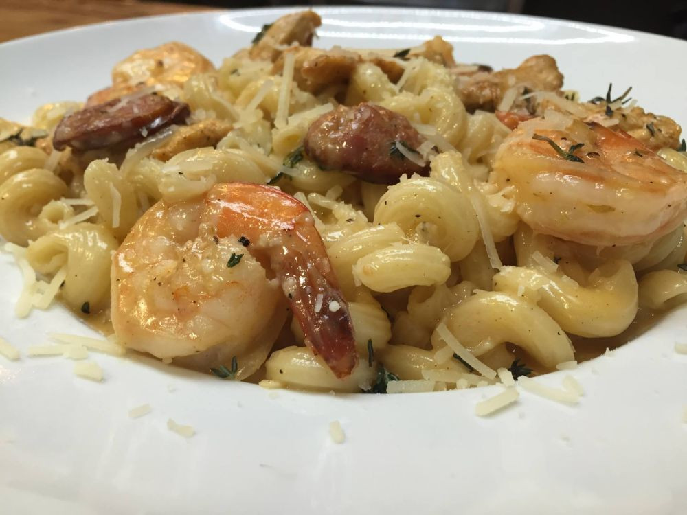 Cajun Shrimp And Andouille Pasta
 Cajun pasta Seared Mahi mahi & More