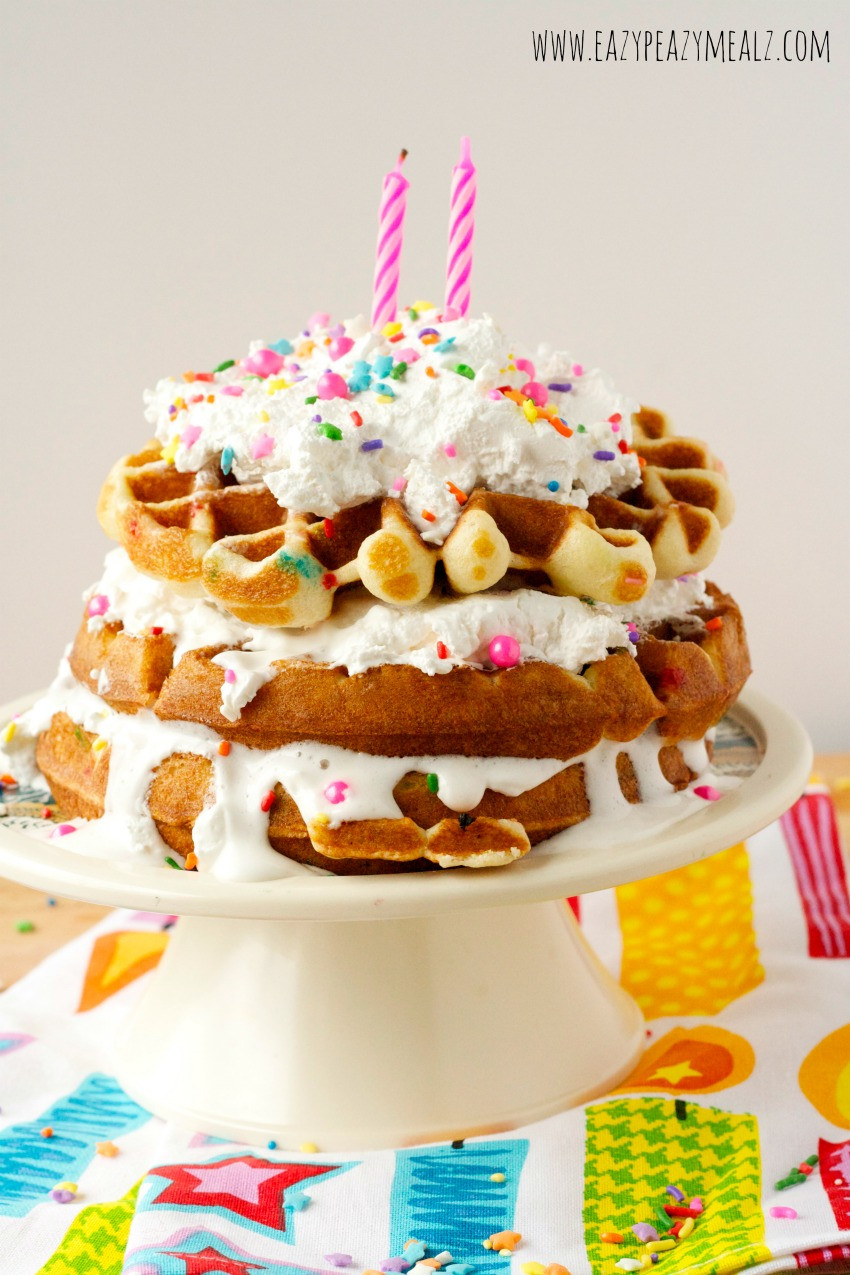 Cakes Birthday
 Birthday Waffle Cake Eazy Peazy Mealz