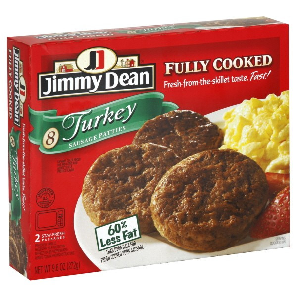 Calories In Turkey Sausage
 Jimmy Dean Sausage Turkey Patties Fully Cooked 8 ct Frozen