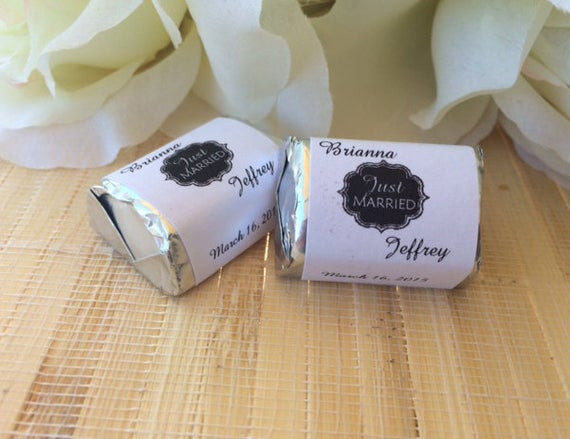 Candy Bar Wedding Favors
 Personalized Wedding Candy Wrappers just married favors