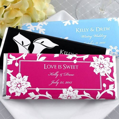 Candy Bar Wedding Favors
 Personalized Wedding Chocolate Bar Favors Many Designs