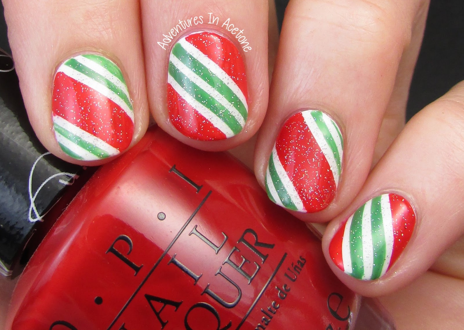 Candy Cane Nail Art
 Candy Cane Nail Art Adventures In Acetone
