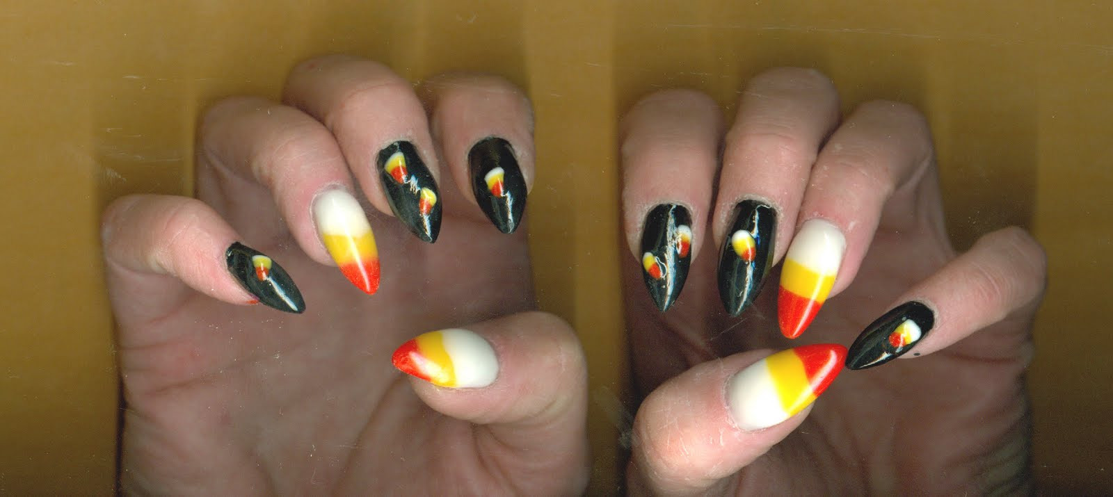 Candy Corn Nail Designs
 Make It With Me Candy Corn Nails