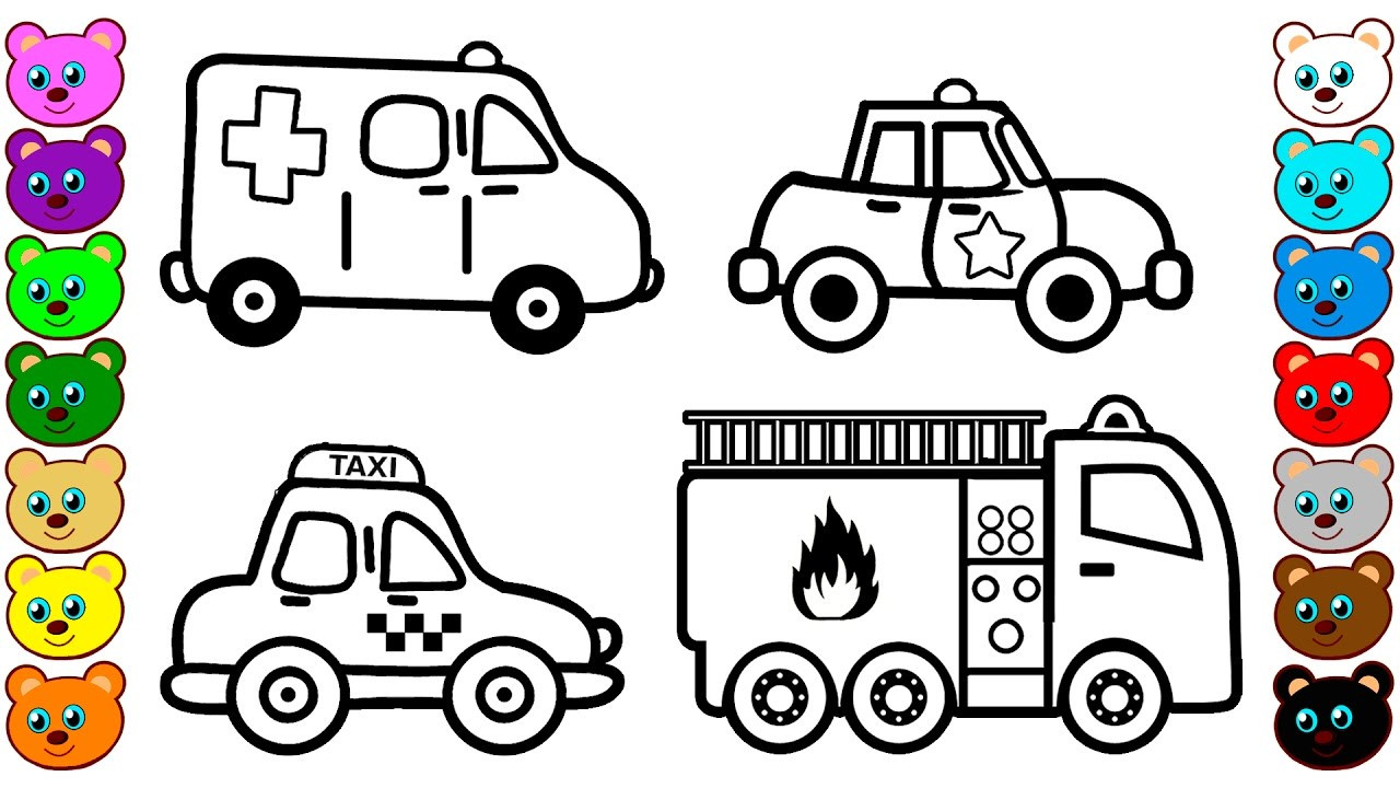 Car Coloring Pages For Kids
 City Vehicles & Cars Coloring Pages for Kids