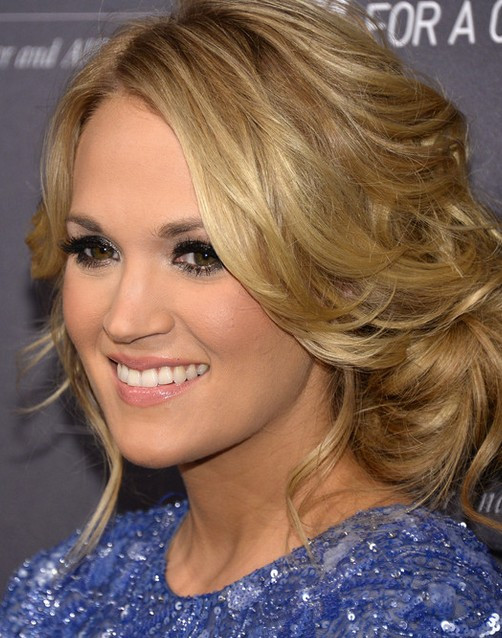 Carrie Underwood Updo Hairstyles
 Carrie Underwood Long Hairstyle Messy Updo Pretty Designs