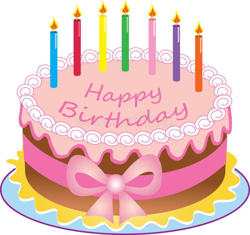 Cartoon Birthday Cakes
 A Happy Birthday cake stock vector Illustration of
