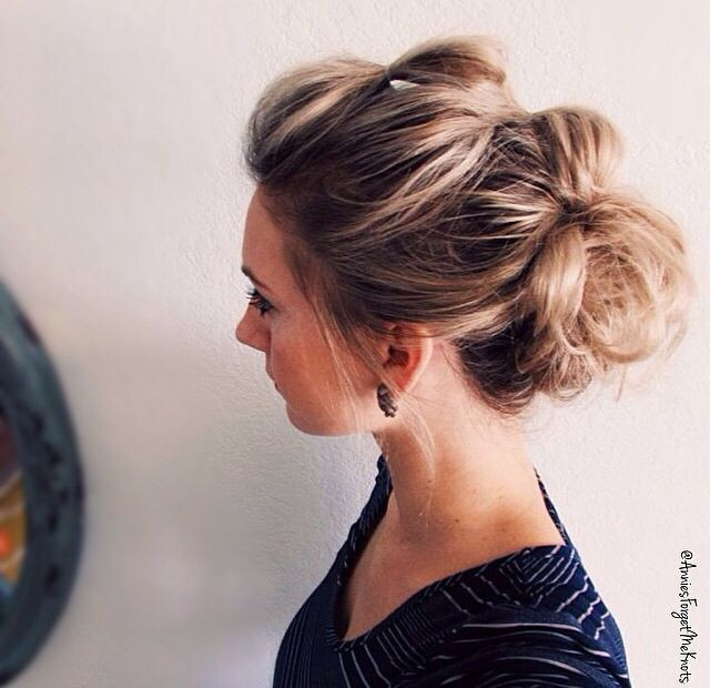 Casual Updo Hairstyle
 Messy casual updo