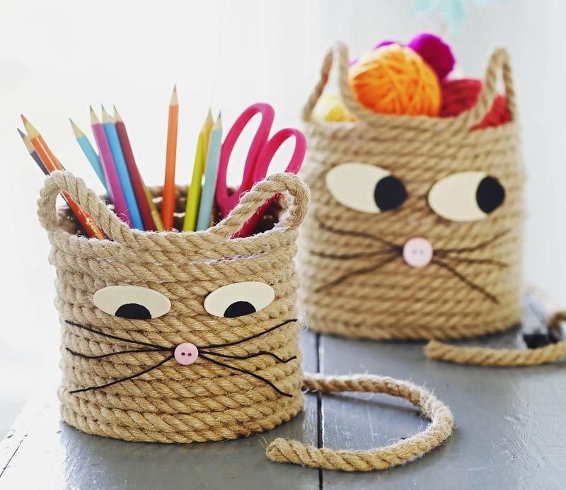 Cat Gifts For Kids
 Easy Craft for Kids Cat Storage Baskets