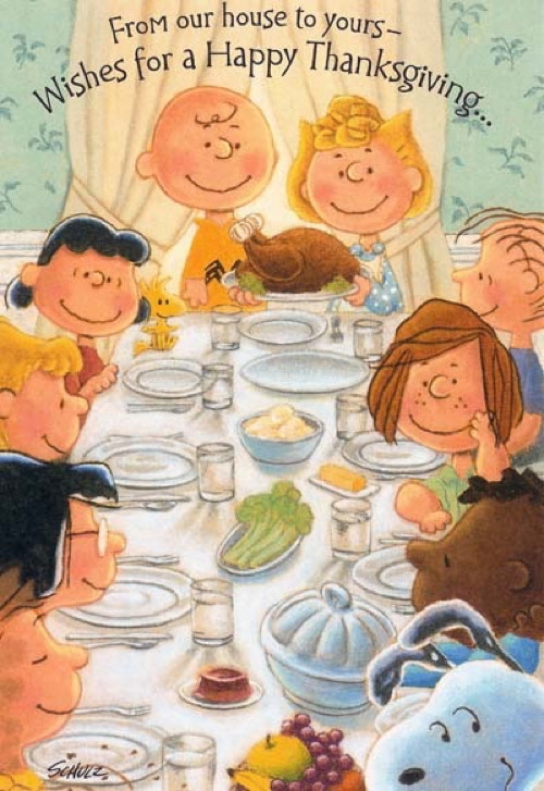 Charlie Brown Thanksgiving Dinner
 Link The best round up of Norman Rockwell Thanksgiving