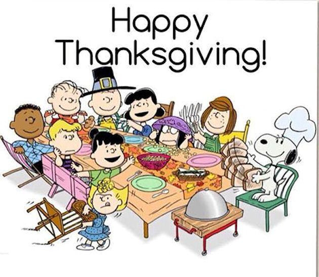 Charlie Brown Thanksgiving Dinner
 Happy Thanksgiving Peanuts Gang Thanksgiving