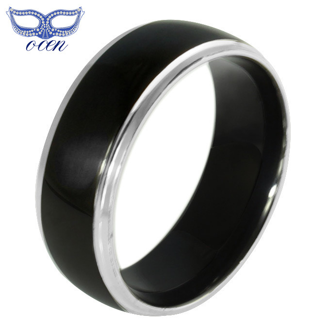 Cheap Black Wedding Rings
 Fashion Titanium ring wholesale men s ring Black wedding