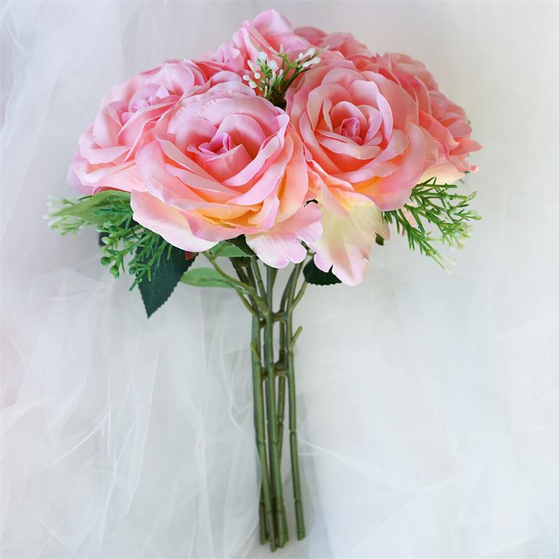 Cheap Silk Wedding Flowers
 Silk ROSES Artificial BOUQUETS Wedding Flowers