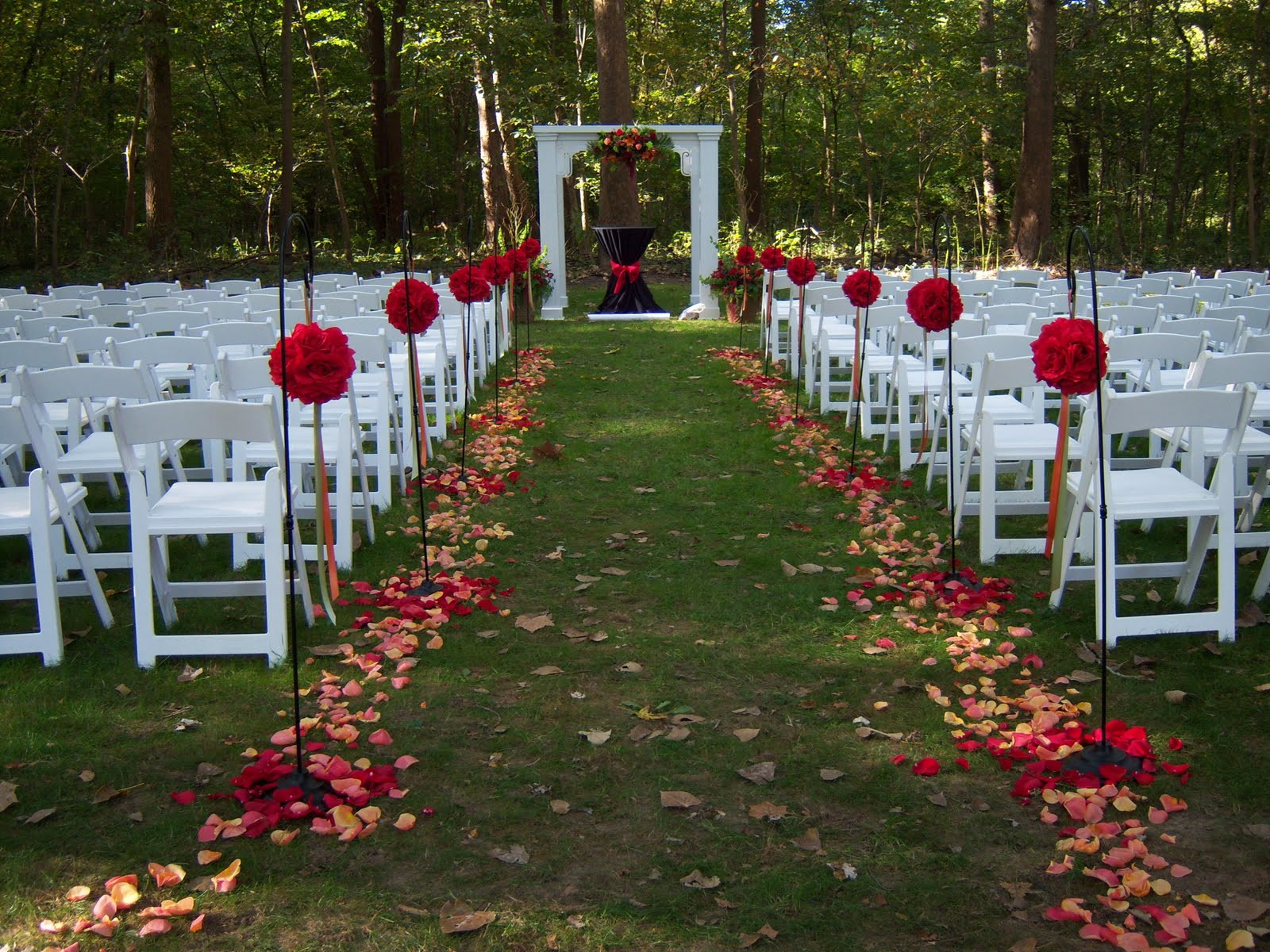 Cheap Wedding Ceremony Decorations
 Lovely Weddings Fall Outdoor Wedding