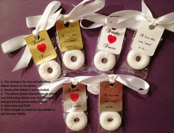 Cheap Wedding Favors
 30 Personalized Lifesaver Favor Labels for Wedding or Party