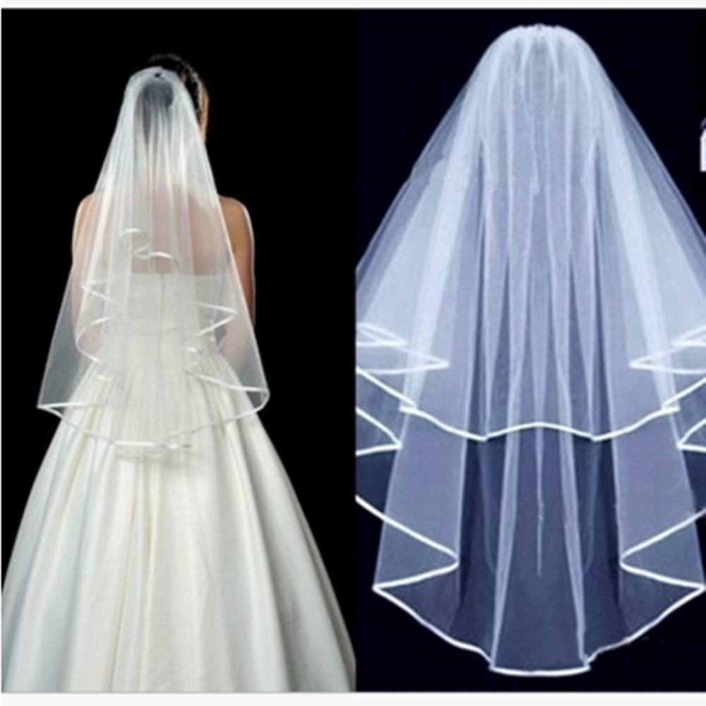 Cheap Wedding Veils With Comb
 Cheap Ivory White Wedding Veils Short Elbow With b