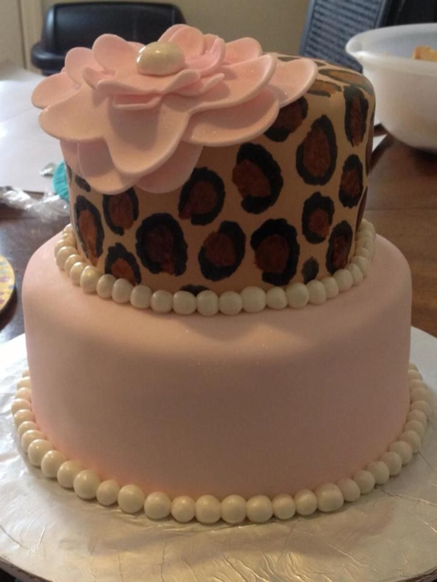 Cheetah Print Birthday Cake
 Pink Leopard Birthday Cake