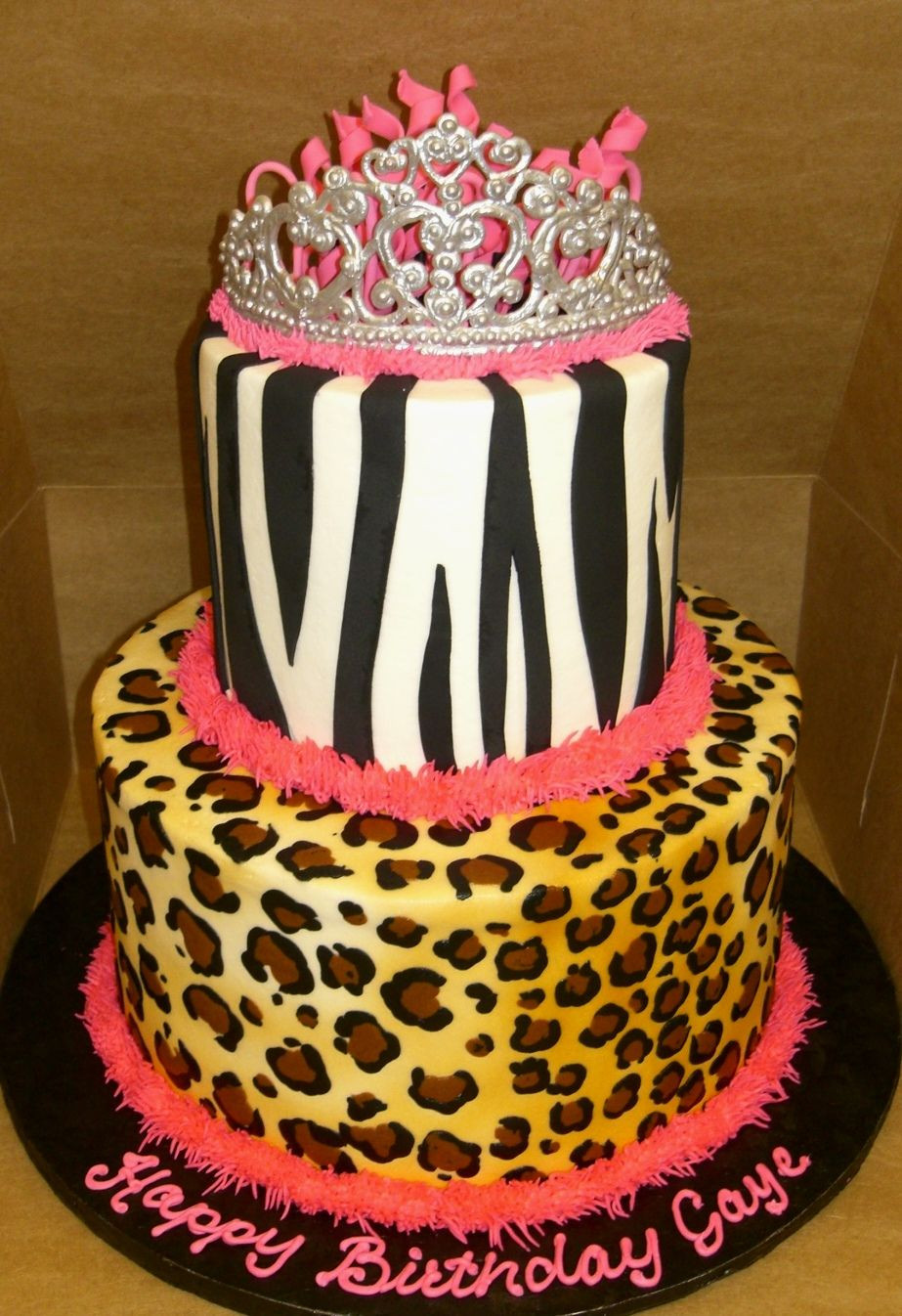 Cheetah Print Birthday Cake
 cheetah birthday cakes