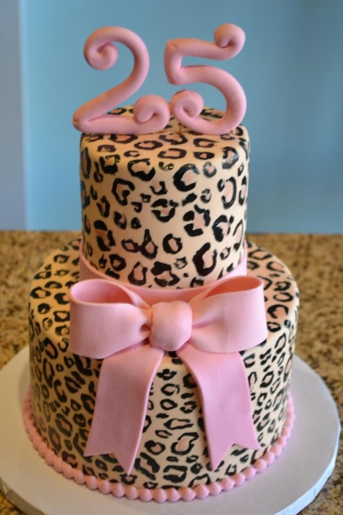 Cheetah Print Birthday Cake
 Probably to most awesomely adorable pink leopard print