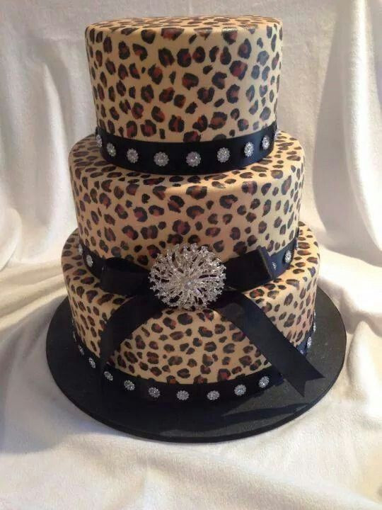 Cheetah Print Birthday Cake
 201 best images about Animal print cakes on Pinterest