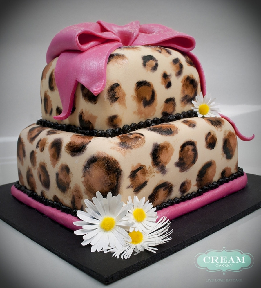Cheetah Print Birthday Cake
 Cheetah Print Birthday Cake CakeCentral