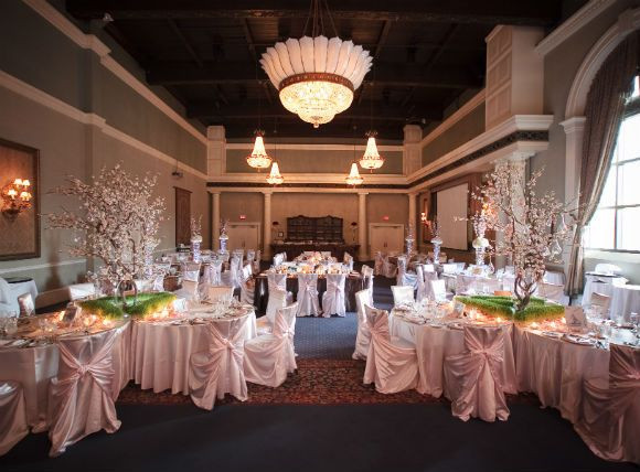 Cherry Blossom Themed Wedding
 reception decor