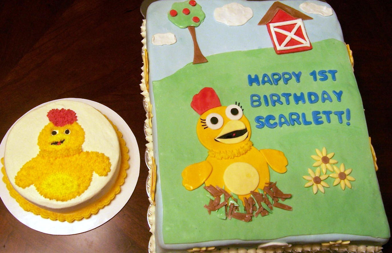 Chica Sprout Birthday Decorations
 Chica the Chicken Cake
