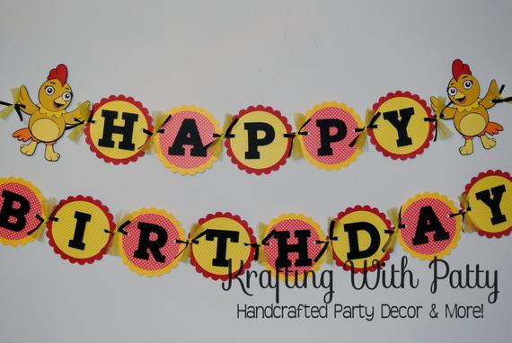 Chica Sprout Birthday Decorations
 Chica the chicken Birthday banner Chica from by