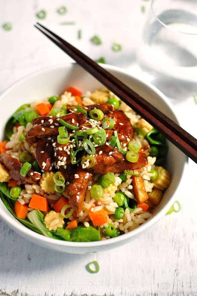 Chicken Fried Rice With Vegetables
 Sticky Chicken With Ve able Fried Rice Freezer Friendly