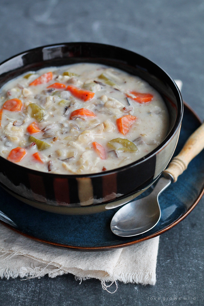 Chicken Wild Rice Soup Slow Cooker
 Slow Cooker Chicken Wild Rice Soup Love Grows Wild