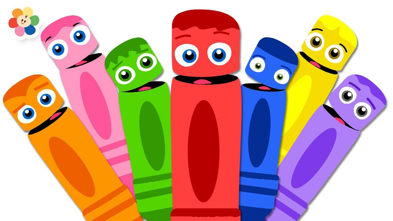 Child Coloring Clipart
 Learn Colors with Colorful Crayons