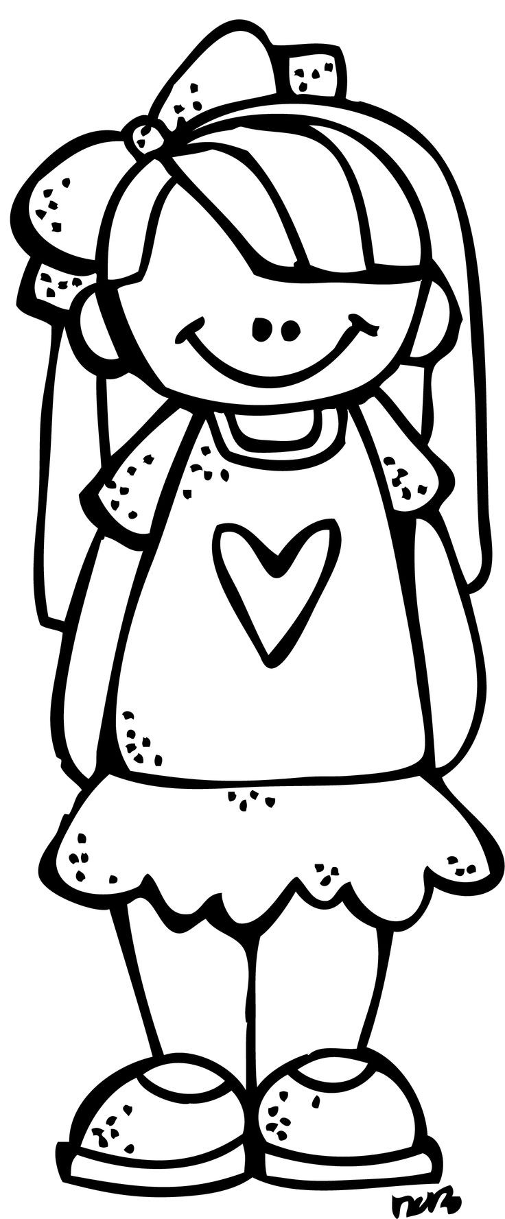 Child Coloring Clipart
 Pin by kitcat on Melonheadz