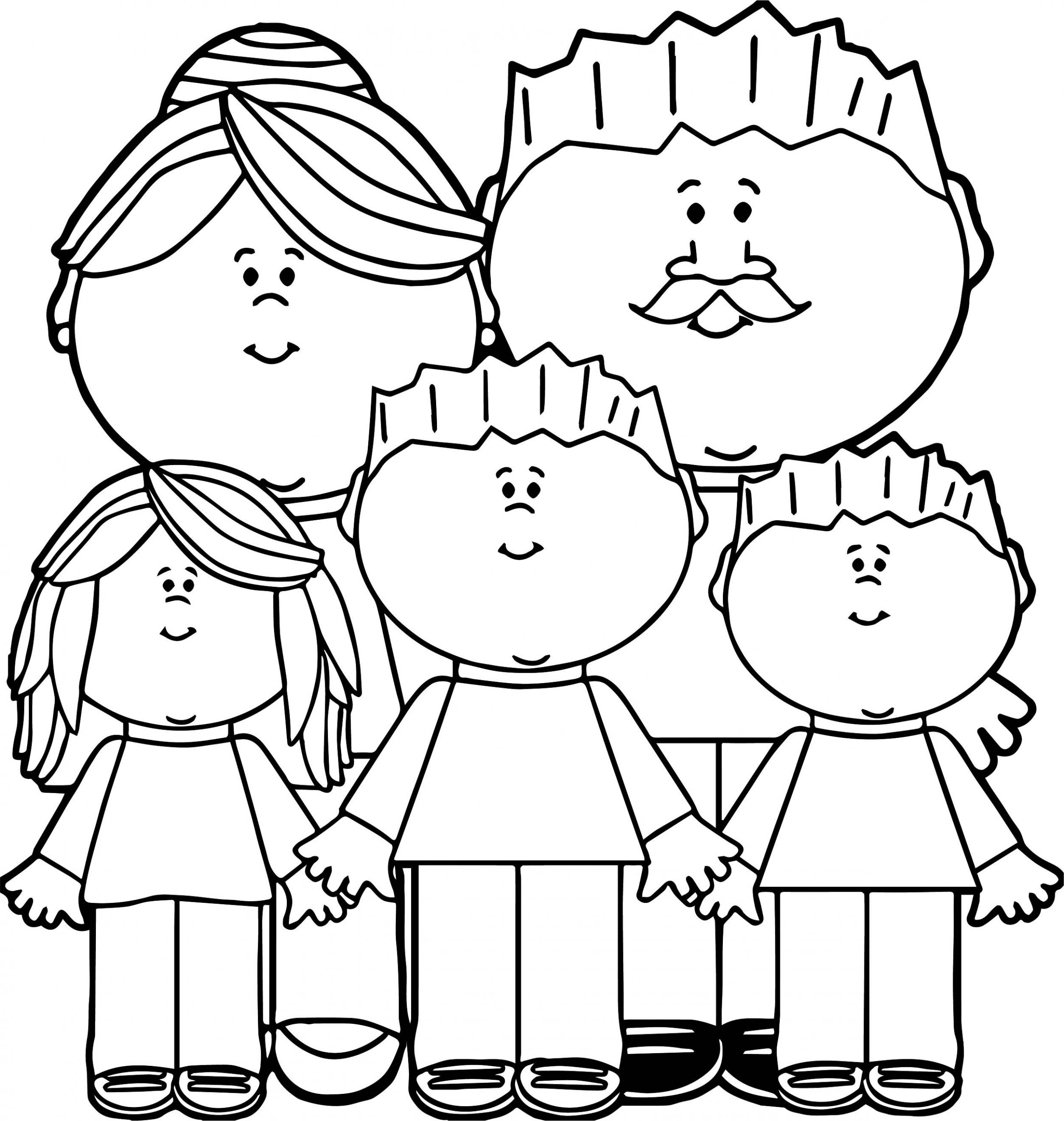 Child Coloring Clipart
 Parents And Kids Family Coloring Page