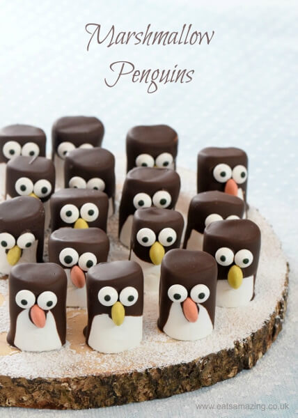 Children Christmas Party Food
 Marshmallow Penguins That Are Cute And Yummy All Created