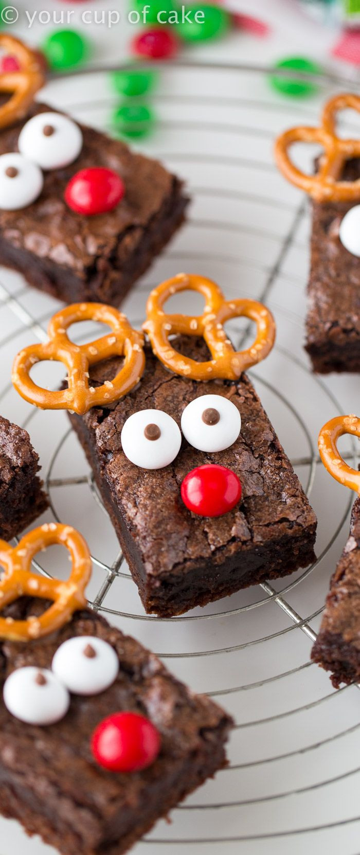 Children Christmas Party Food
 Rudolph the Red Nose Reindeer Brownies An easy way to