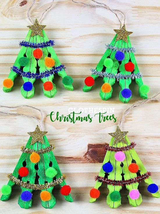 Children Crafts For Christmas
 Clothespin Christmas Tree Craft